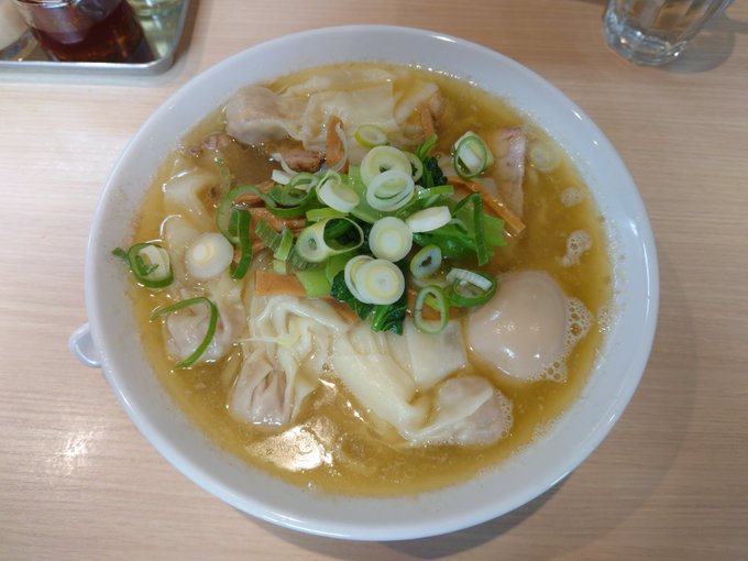 桜上水 船越　塩ワンタンメン